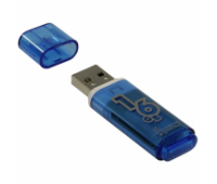 Флэш-диск 16 GB, SMARTBUY Glossy, USB 2.0, сине-голубой, SB16GBGS-B 512191/225096