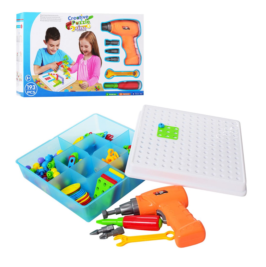 конструктор мозаика с шуруповёртом creative magic panel, 151 деталь. конструктор мозаика creative mosaic. конструктор креатив 2. Creative mosaic 237 деталей. детский конструктор creative mosaic 234 детали.