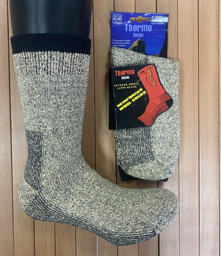 Термоноски THERMO SOCKS (100%шерсть) р-р 43-46, цвет серый меланж (1пара/уп)129-003