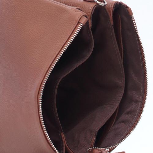 Сумка: Женская кожаная сумка Richet 2766LN 356 Рыжий