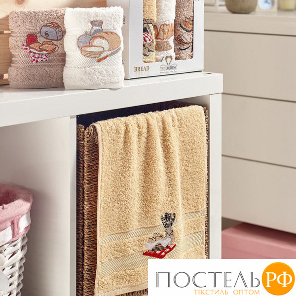10343 Сал. TWO DOLPHINS махр. с выш. в короб. 30*50 (3 шт.) KITCHEN EKMEK
