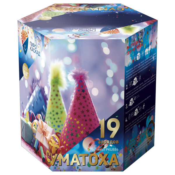 Фейерверк PKU884 Суматоха (0,8