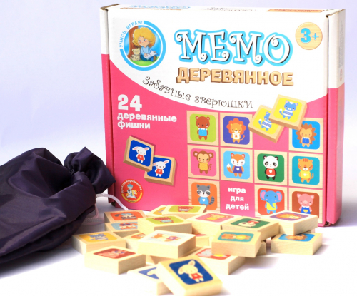 Игра деревянная МЕМО 