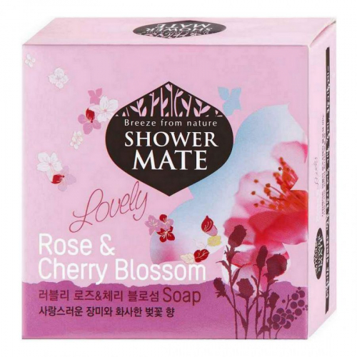 Мыло косметическое роза и вишневый цвет Shower Mate Lovely Rose & Cherry Blossom Soap