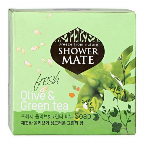 Косметическое мыло олива и зелёный чай KeraSys Shower Mate Fresh Olive & Green Tea Soap