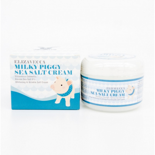 Elizavecca Milky Piggy Sea Salt Cream - Омолаживающий крем с коллагеном и морской солью 100г