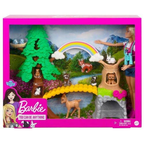 Кукла «Барби Исследователь дикой природы», с животными и тематическими аксессуарами