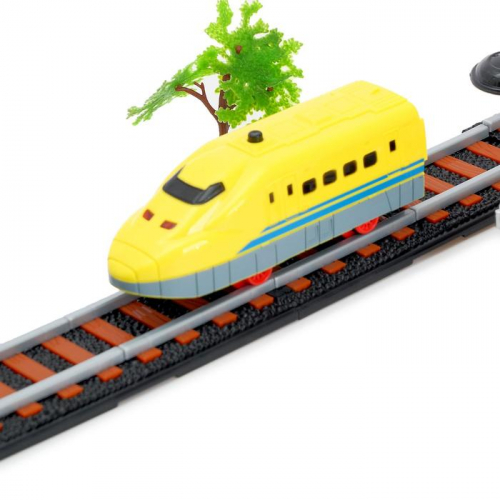 Железная дорога-автотрек «Большое путешествие», с машинкой и поездом, перекресток