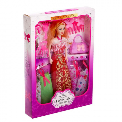 Кукла-модель «Синтия» с набором платьев и аксессуарами, МИКС