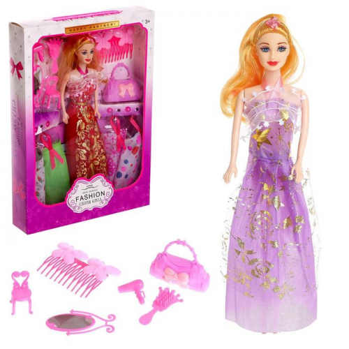 Кукла-модель «Синтия» с набором платьев и аксессуарами, МИКС