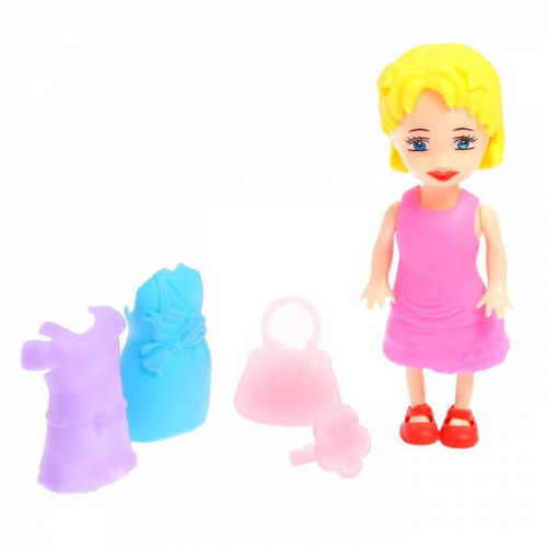 Кукла-малышка «Мира» в чемодане, с аксессуарами, МИКС