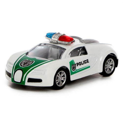 Детский автотрек пазл, с полицейской машинкой