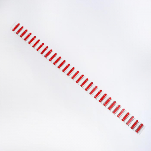 Миниатюра кукольная «Забор», размер 90×5.5 см, цвет бело-красный
