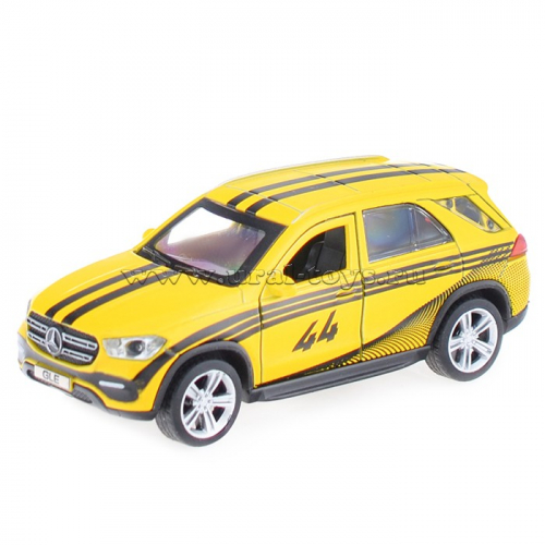 Машина металл. Mercedes-Benz Gle 2018 Спорт 12 см, (открыв. двер, багаж, желтый) в коробке