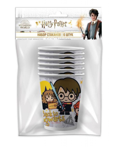 ND Play. Harry Potter Набор бумажных стаканов (трехцветные) 6 шт*250 мл арт.295517