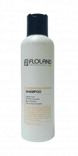 Шампунь для восстановления поврежденных волос Floland Premium Silk Keratin Shampoo 150мл 