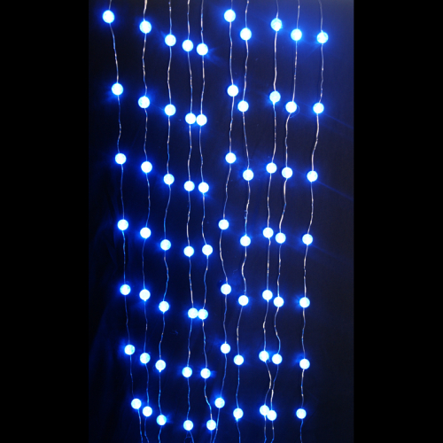 Занавес светодиодный роса в шариках 200 LED 2*2 м синий