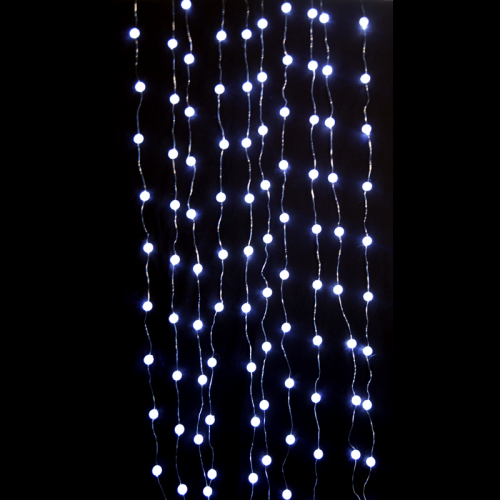 Занавес светодиодный роса в шариках 200 LED 2*2 м белый