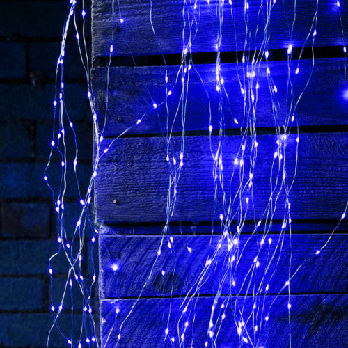 Занавес светодиодный роса 320 LED 2*2 м синий