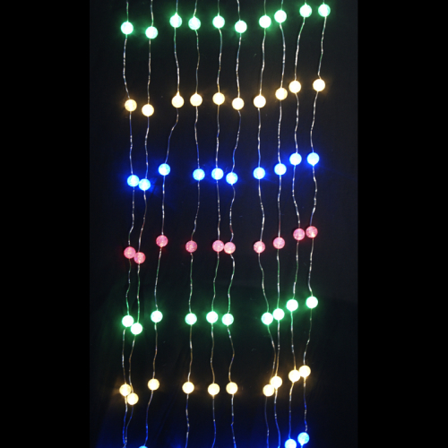 Занавес светодиодный роса в шариках 200 LED 2*2 м цветной