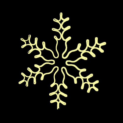 Снежинка неоновая уличная d=0,7 м 7 м тёпло-белая