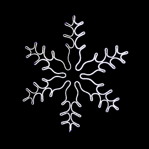 Снежинка неоновая уличная d=0,7 м 7 м белая