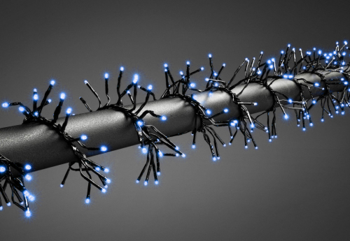 Гирлянда кластерная 200 LED 3 м черный провод с коннектором синяя