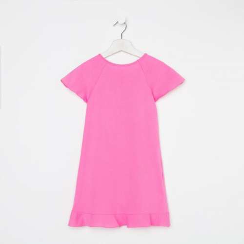 Сорочка для девочки, цвет розовый/рис. бабочки, рост 110-116 см