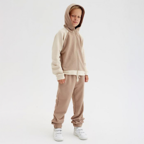 Костюм для мальчика MINAKU: Casual Collection KIDS цвет бежевый, рост 128