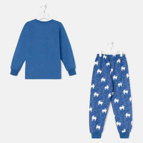 Пижама детская, цвет синий, рост 98 см