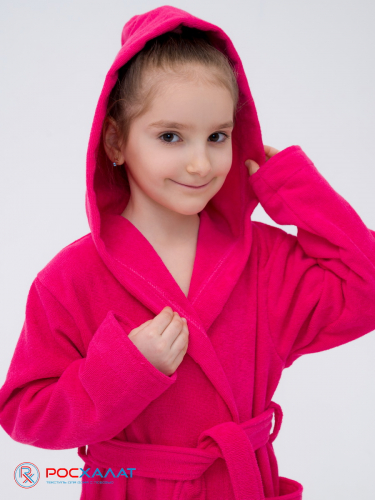 МЗ-04 (26) Детский махровый халат с капюшоном Малиновый