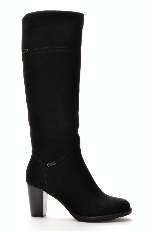 Meniani 336-15514M Сапоги женские чер нат замша, подклад нат мех (по всей длине модели)