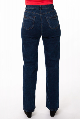 Прямые от бедра синие джинсы (ряд 48-60) арт. M-TLS71343-4116-2