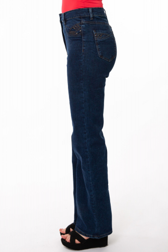 Прямые от бедра синие джинсы (ряд 48-60) арт. M-TLS71343-4116-2