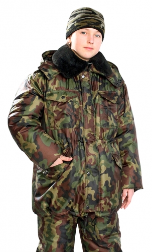 Куртка детская Зима цв.Зеленый КМФ