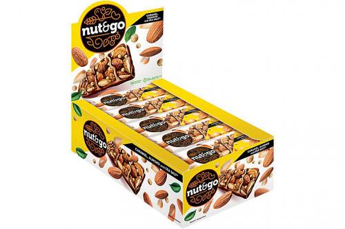 «Nut&Go», батончик миндальный, 34 г (упаковка 18 шт)