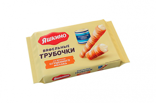 «Яшкино», трубочки вафельные со вкусом сгущённого молока, 190 г