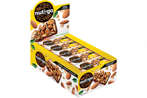 «Nut&Go», батончик миндальный, 34 г (упаковка 18 шт)