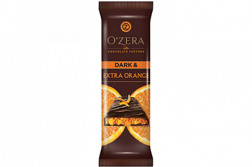 «O'Zera», шоколад горький Dark & Extra Orange, 40 г (упаковка 15 шт.)