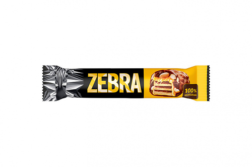 Вафли «Zебра», глазированные, 40 г (упаковка 15 шт)