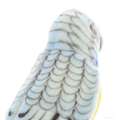 4653П Попугай волнистый голубой, 15 см