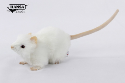 7529 Крыса белая, 19 см