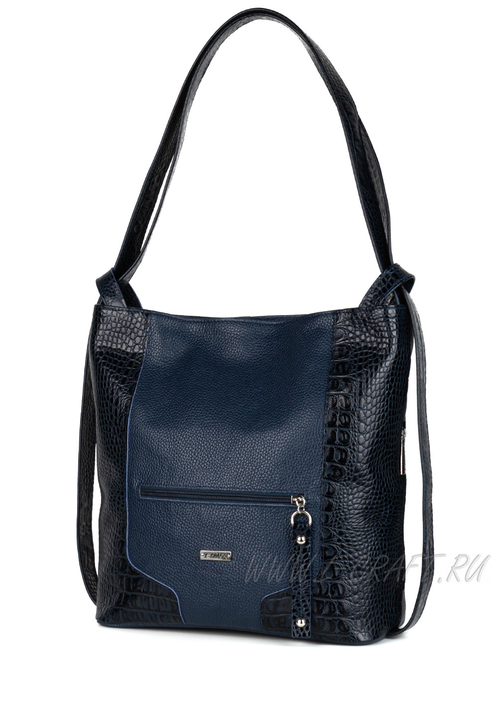 Модель №L126 | кожа | гладкий крокодил | синий | К155-6 | 29852