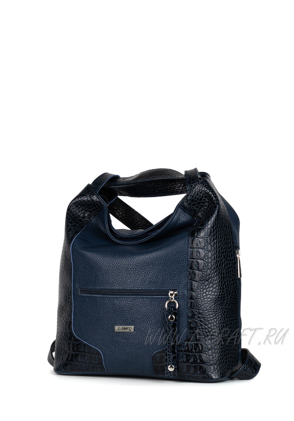 Модель №L126 | кожа | гладкий крокодил | синий | К155-6 | 29852