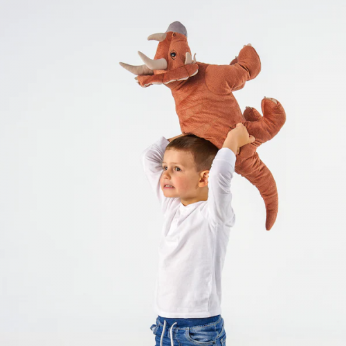 JÄTTELIK ЙЭТТЕЛИК, Мягкая игрушка, динозавр/Трицератопс, 69 см