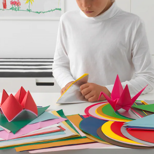 LUSTIGT ЛУСТИГТ, Бумага для оригами, разные цвета/разные формы