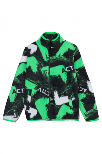 Куртка #683157Светло-зелёный, Чёрный, Белый