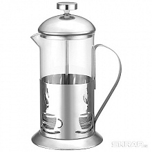 Чайник/кофейник кофе-пресс ALITO стеклянный 1000 мл в корп из нерж стали (12)