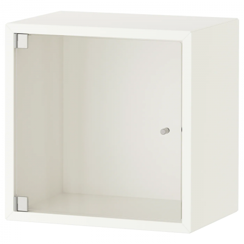 EKET ЭКЕТ, Навесной шкаф со стеклянной дверью, белый, 35x25x35 см