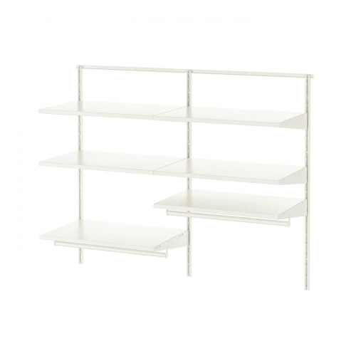 BOAXEL БОАКСЕЛЬ, Гардероб, комбинация, белый, 125x40x101 см. IKEA